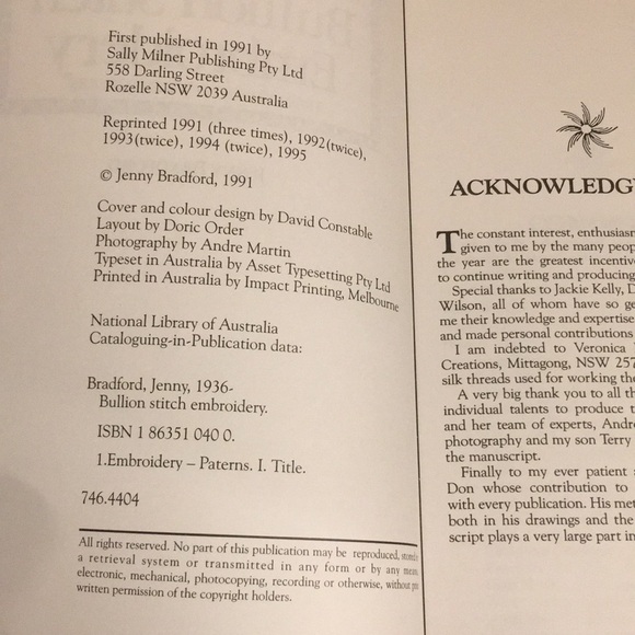 Vintage Bundle of 4 Embroidery Books - Crewel Bullion Stitch Hand Silk Ribbon - Picture 4 of 14